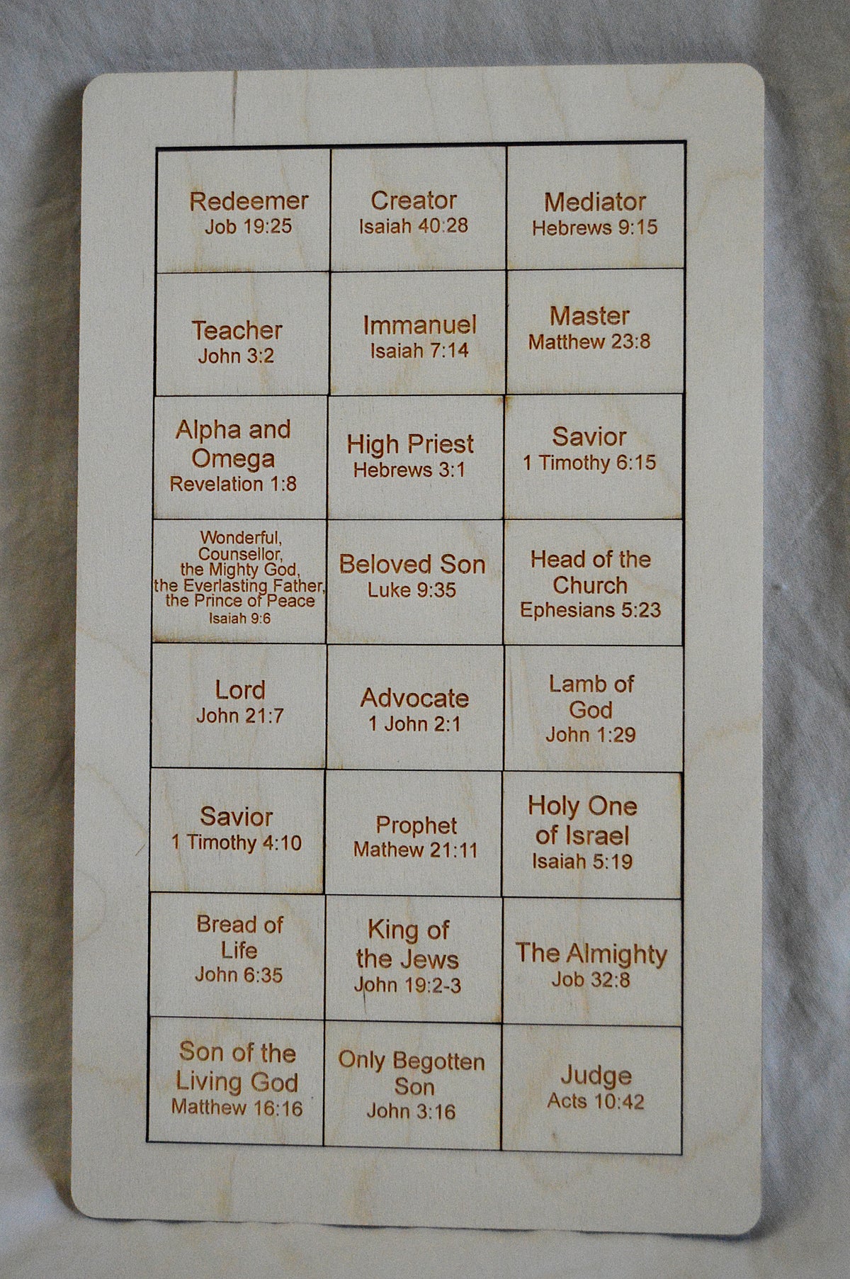 Names of Christ Puzzle