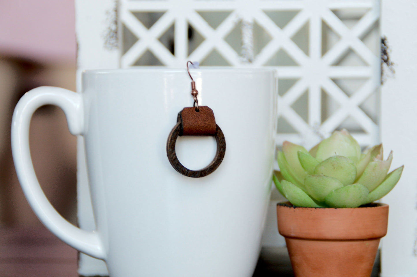 Hoop and Leather Earrings