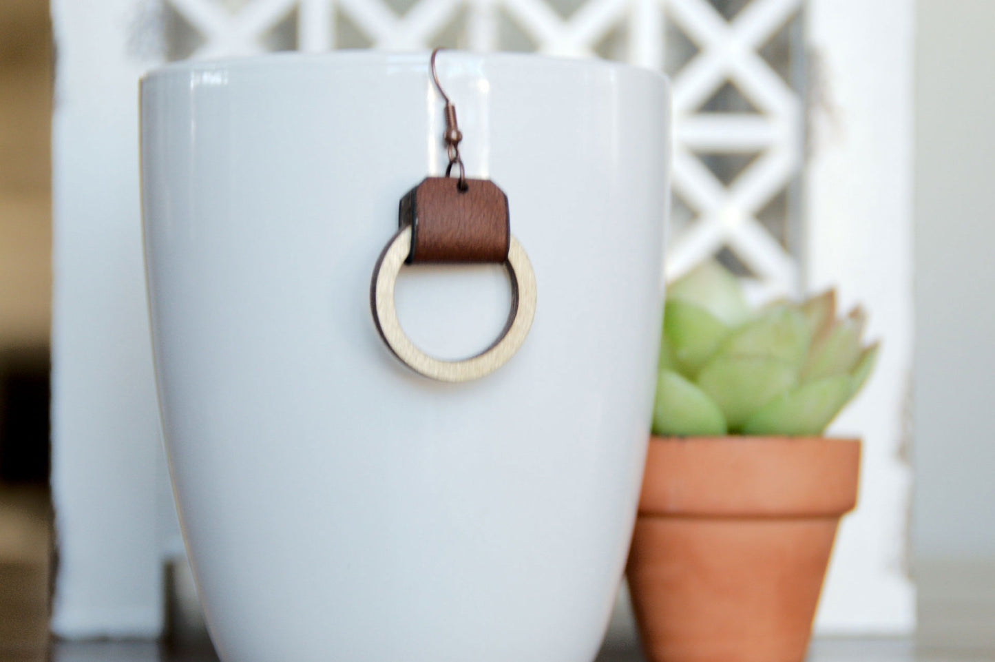 Hoop and Leather Earrings
